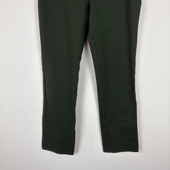 Quince Ultra Stretch Ponte Straight Leg Pant Olive Green Large Tall minimalist - Picture 3 of 8
